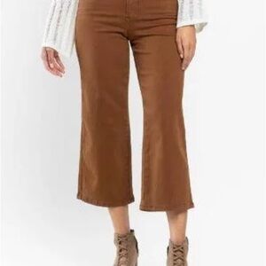 Judy Blue Garment Dyed Cropped Wide Leg Jeans